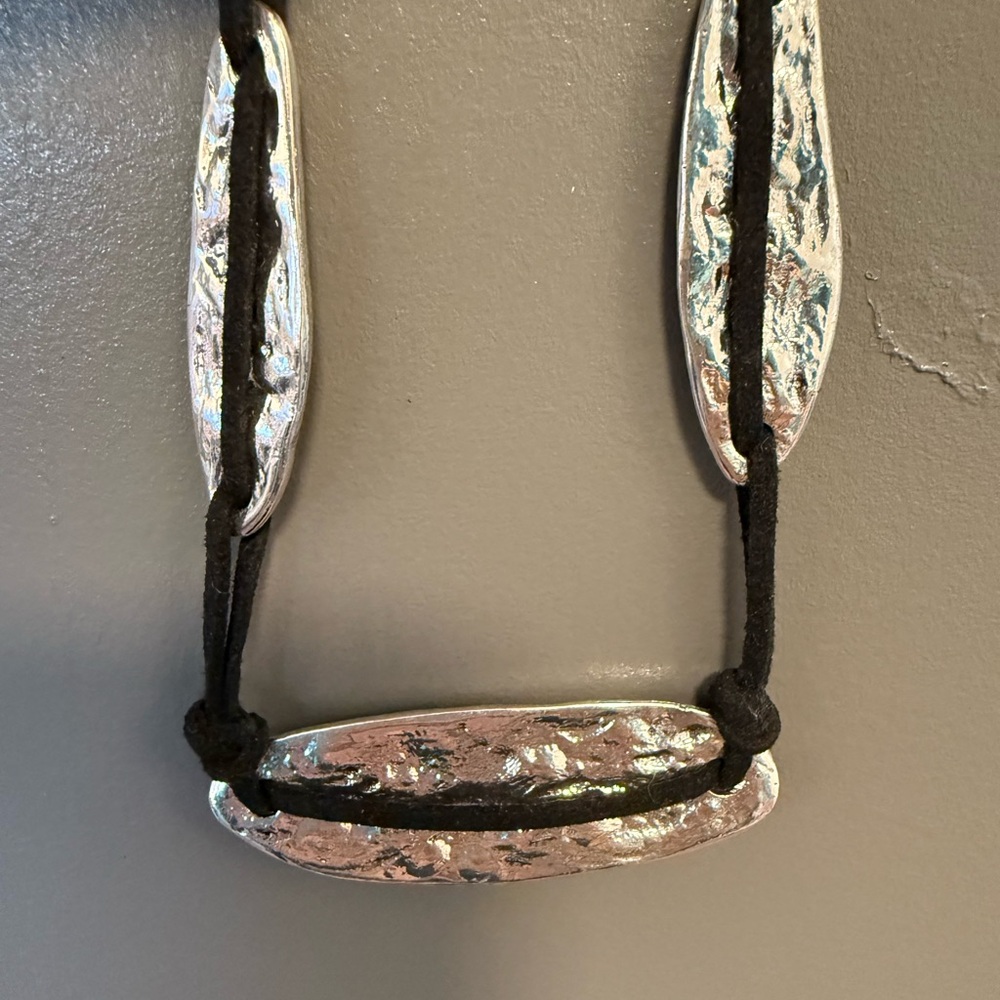 Silver and Black Necklace